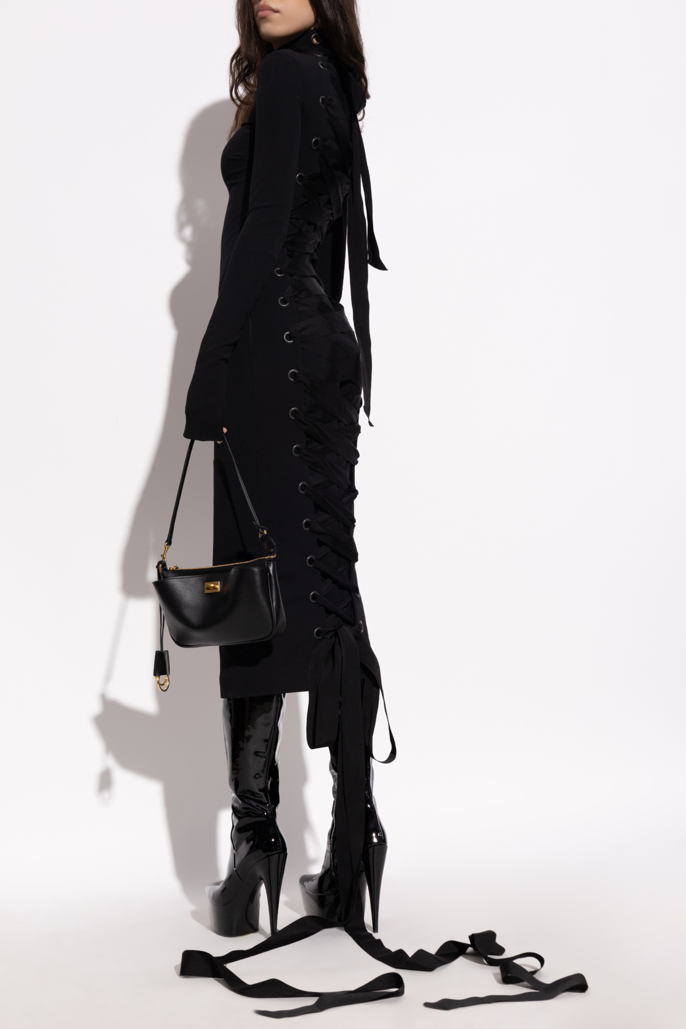 BALENCIAGA ウィメンズ Hourglass Midi ウール スカート 大きいサイズ チュール8段フリルマキシスカート GEVS. 通販